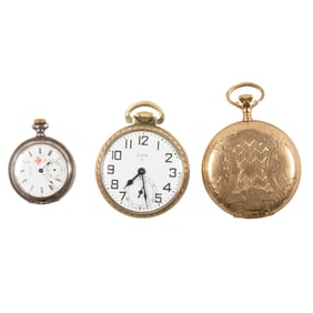 Three Elgin gold-filled pocket watches