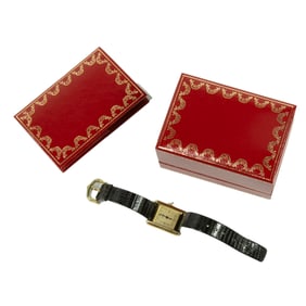 A Cartier 'Must De Cartier' vermeil wristwatch