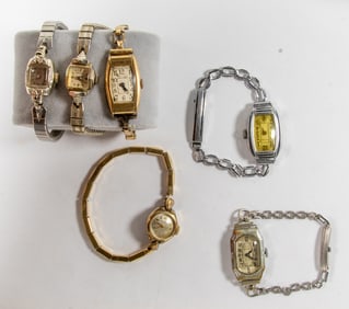 Six Vintage Cocktail Watches