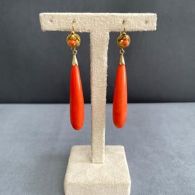 Coral Drop Earrings