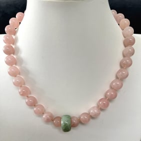 Pink Crystals Beads Necklace