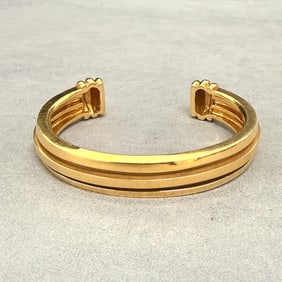 Tiffany & Co., 18K Yellow Gold Heavy Cuff Bangle