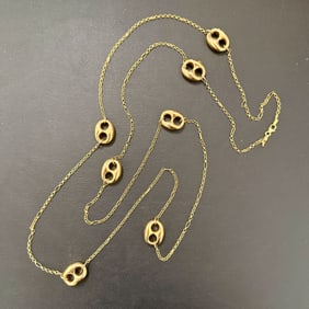 14K Yellow Gold Long Chain