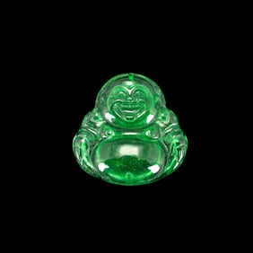 A Jadeite Pendant of Buddha