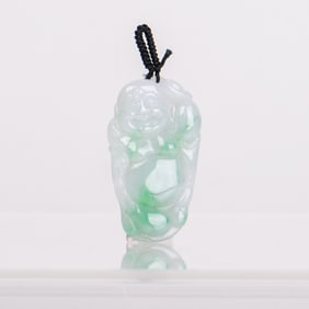 A Jadeite Pendant Carved of Buddha