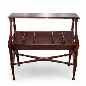 Vintage Mahogany Magazine Rack