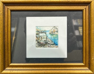 Watercolor, Coastal Scene