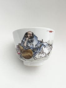 Chinese Porcelain Cup with Figure