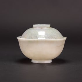 A Jadeite Bowl and Cover