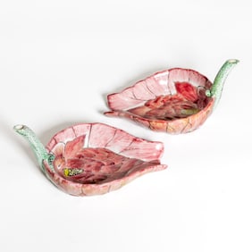 Pair of Chinese Porcelain Lotus Cups