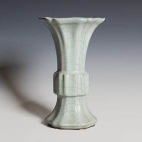 Chinese Celadon-Glazed Beaker Vase