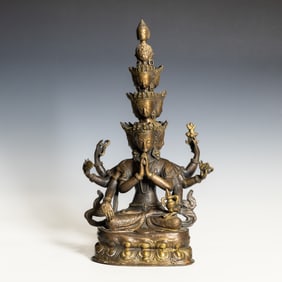 Chinese Gilt Bronze Statue of Buddha