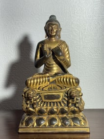 Tibetan Gilt Bronze Seated Buddha