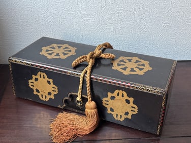 Japanese Lacquer Box for Buddhist Scroll, Edo Period