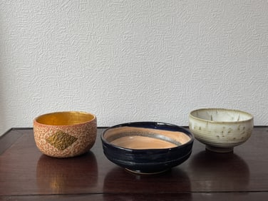 Three Japanese Chawan Tea Bowl