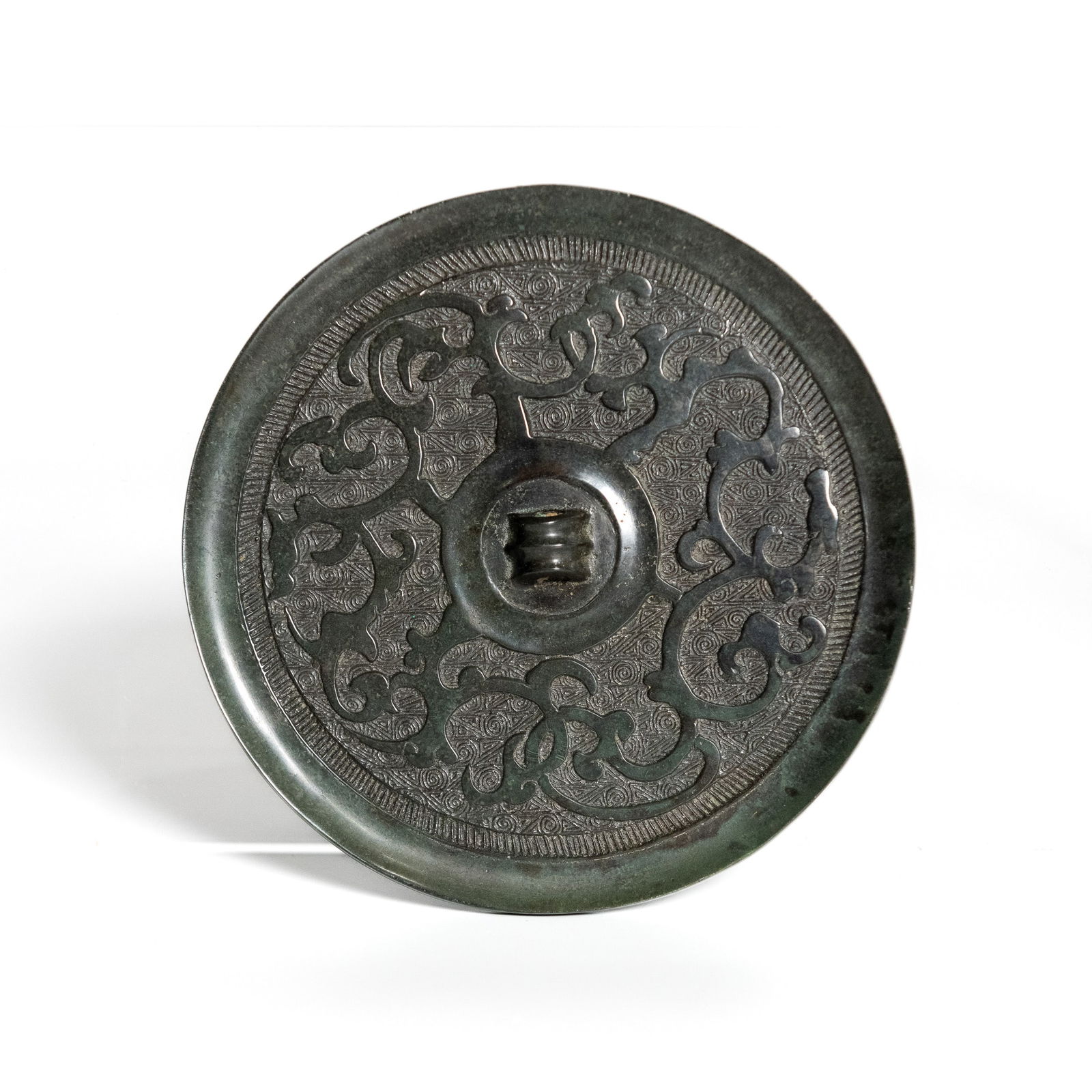 Chinese Silver Bronze Mirror, Probably Tang Dynasty (1 of 4)