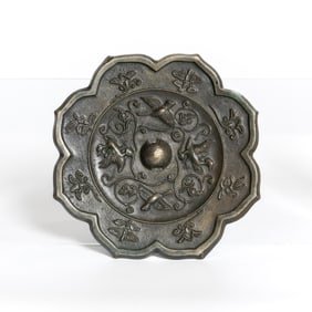 Chinese Silver Bronze Mirror, Probably Tang Dynasty