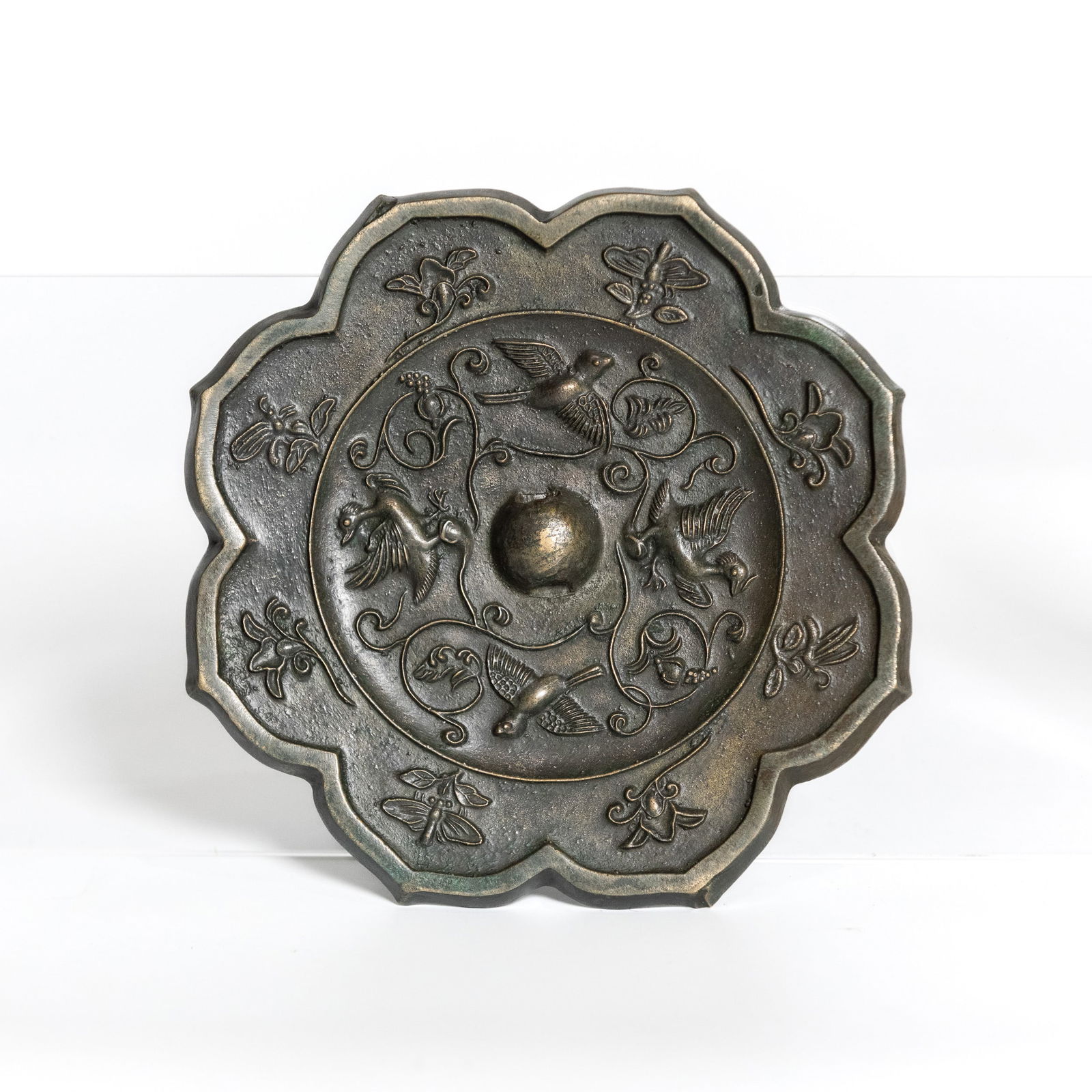 Chinese Silver Bronze Mirror, Probably Tang Dynasty (1 of 4)
