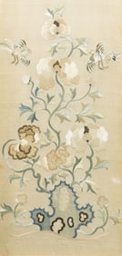 Chinese 'Flower and Phoenix' Embroidery, Qing Dynasty