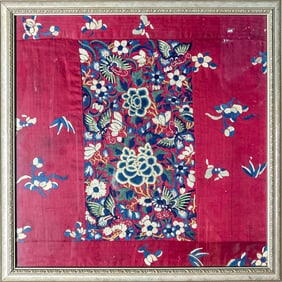 Chinese Embroidered Flower and Butterflies