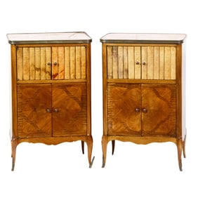A pair of French side tables, circa 1900, Senator Feinstein Estate