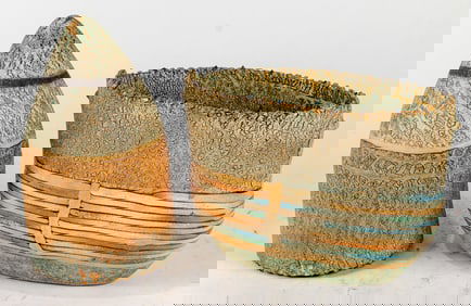 Two Jim Kraft pottery vessels, Senator Feinstein Estate