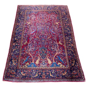 A Persian Tree of Life carpet, 6'4" x 4'2", Senator Feinstein Estate