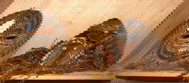 A group of African masks, Senator Feinstein Estate