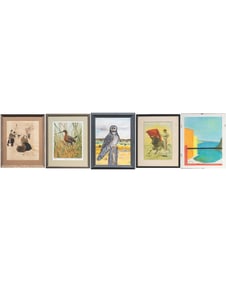 A group of five American artworks, Senator Feinstein Estate