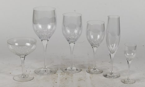 A suite of Orrefors cut glass stemware in the Prelude pattern, Senator Feinstein Estate