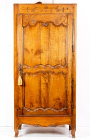 A French Provincial single door armoire, 18th century, Senator Feinstein Estate