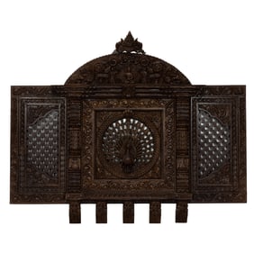 A carved window panel, Senator Feinstein Estate