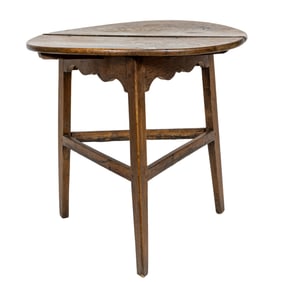 An English oak tavern table, Senator Feinstein Estate