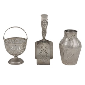 A group of three Tiffany sterling table articles, Senator Feinstein Estate