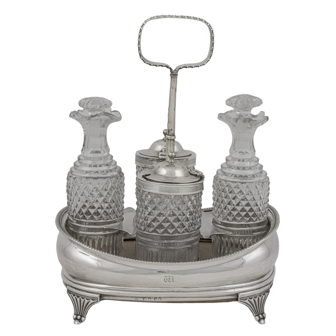 An English Edwardian sterling cruet set, Senator Feinstein Estate (1 of 2)