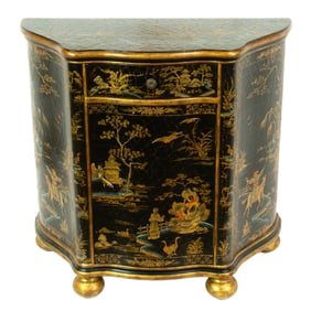 An Italian Chinoiserie decorated side cabinet, Senator Feinstein Estate
