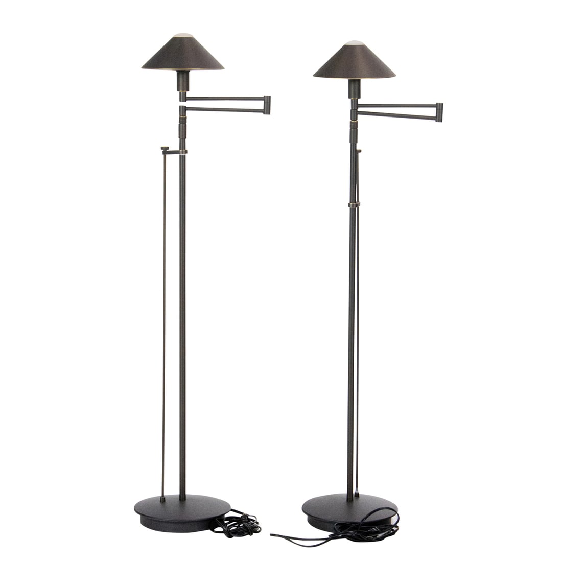 A pair of Holtoetter bronzed floor lamps, Senator Feinstein Estate (1 of 3)