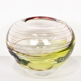 A Waterford Evolution glass Satara vase, Senator Feinstein Estate