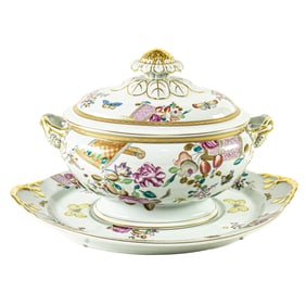 A Vista Allegra for Mottahedeh tureen and stand, Senator Feinstein Estate