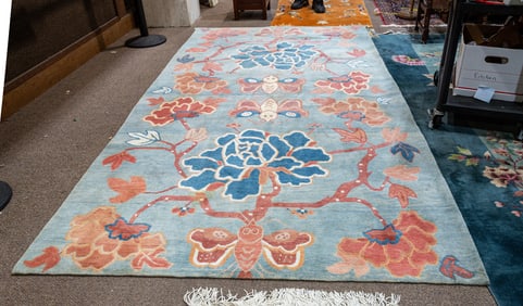 A runner with floral design, Senator Feinstein Estate