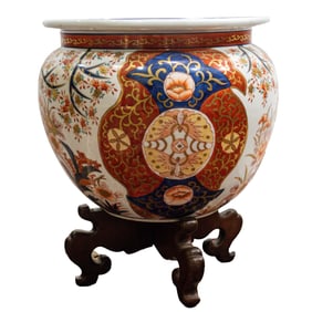 A Japanese Imari porcelain jardiniere, Senator Feinstein Estate