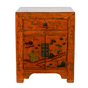 A Chinese lacquer side cabinet, Senator Feinstein Estate