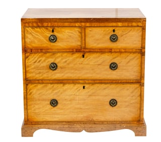 A Biedermeier satinwood cabinet circa 1840, Senator Feinstein Estate