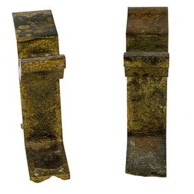 A pair of San Francisco cable car brass rail sections, Senator Feinstein Estate