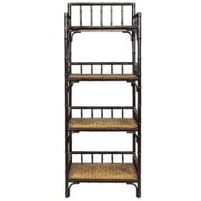 A faux bamboo etagere, Senator Feinstein Estate