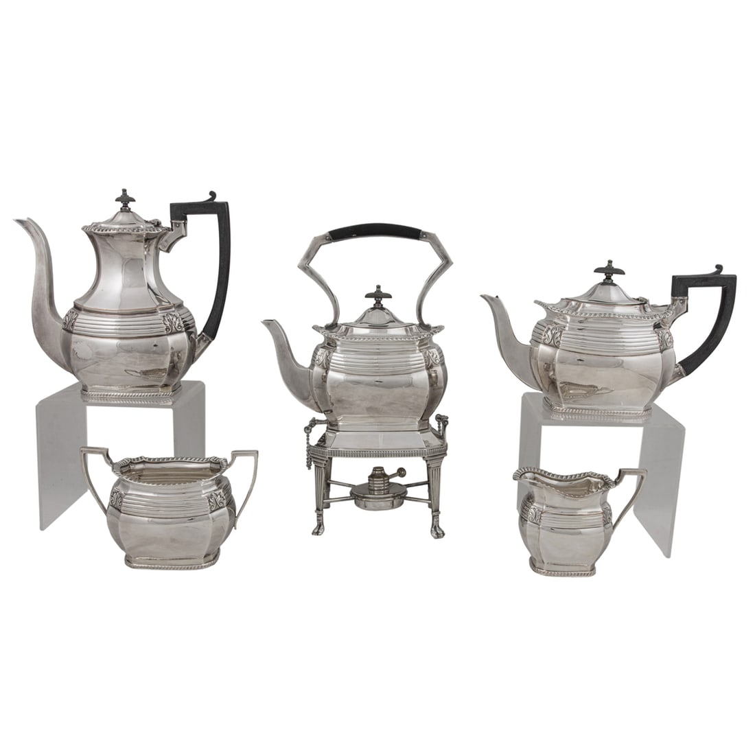 An English Sheffield silverplate tea and coffee service, Senator Feinstein Estate (1 of 2)