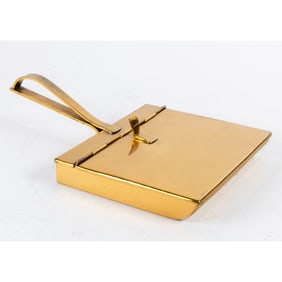 A Dirk Van Erp brass silent butler, Senator Feinstein Estate