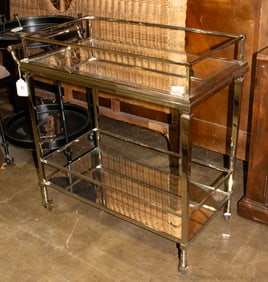 A Williams Sonoma Home nickel bar cart, Senator Feinstein Estate