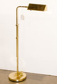 A brass adjustable reading lamp, Senator Feinstein Estate