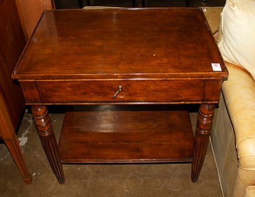 A mahogany side table in the English taste, Senator Feinstein Estate